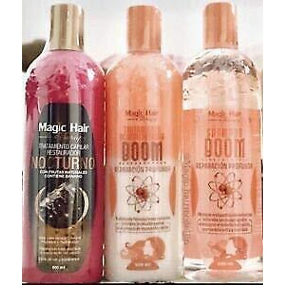 Magic Hair Therapy Tratamiento Nocturno, Shampoo y Acondicionador BOOM